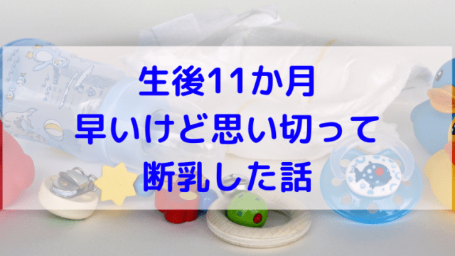 生後11ヶ月で断乳 簡単に母乳をやめられたシンプルな方法とは ままらくらぶ