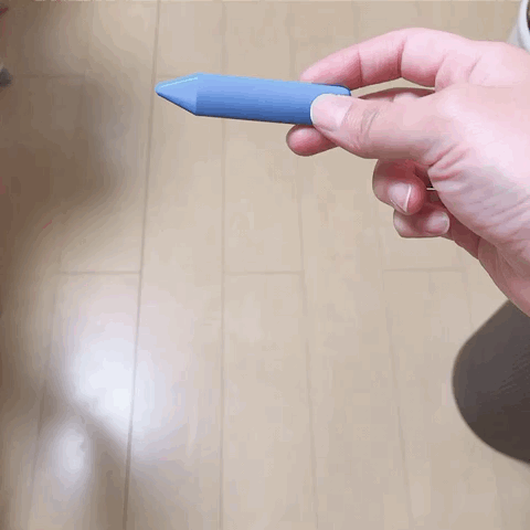 さんかくクーピーを落とした実験